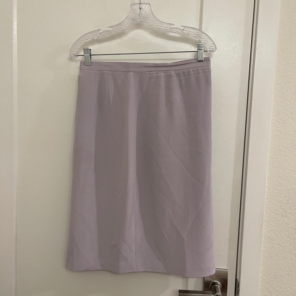 Vintage Joseph Chaus Silk Purple Likac Mini Skirt Business Casual